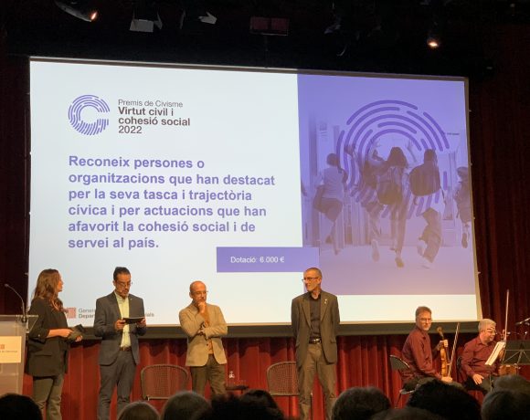 El CECAS asiste a los “Premis Civisme” de la Generalitat de Catalunya